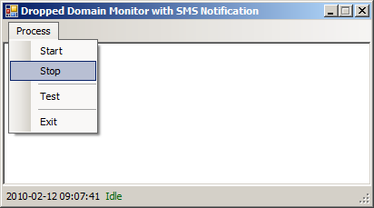 Dropped Domain Monitor with SMS Notification