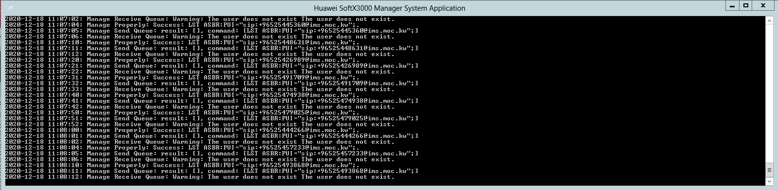 Huawei's SoftX3000 Manager Application